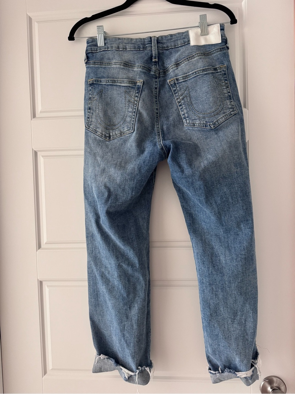 True Religion Starr Relaxed Straight Jeans in Light Blue Wash - Picture 4 of 4